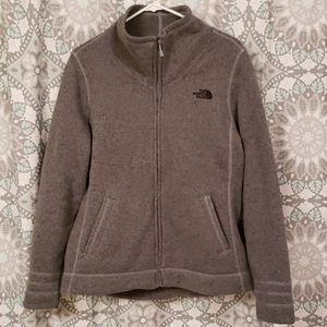 New! Womens heather grey full zip North Face jacke